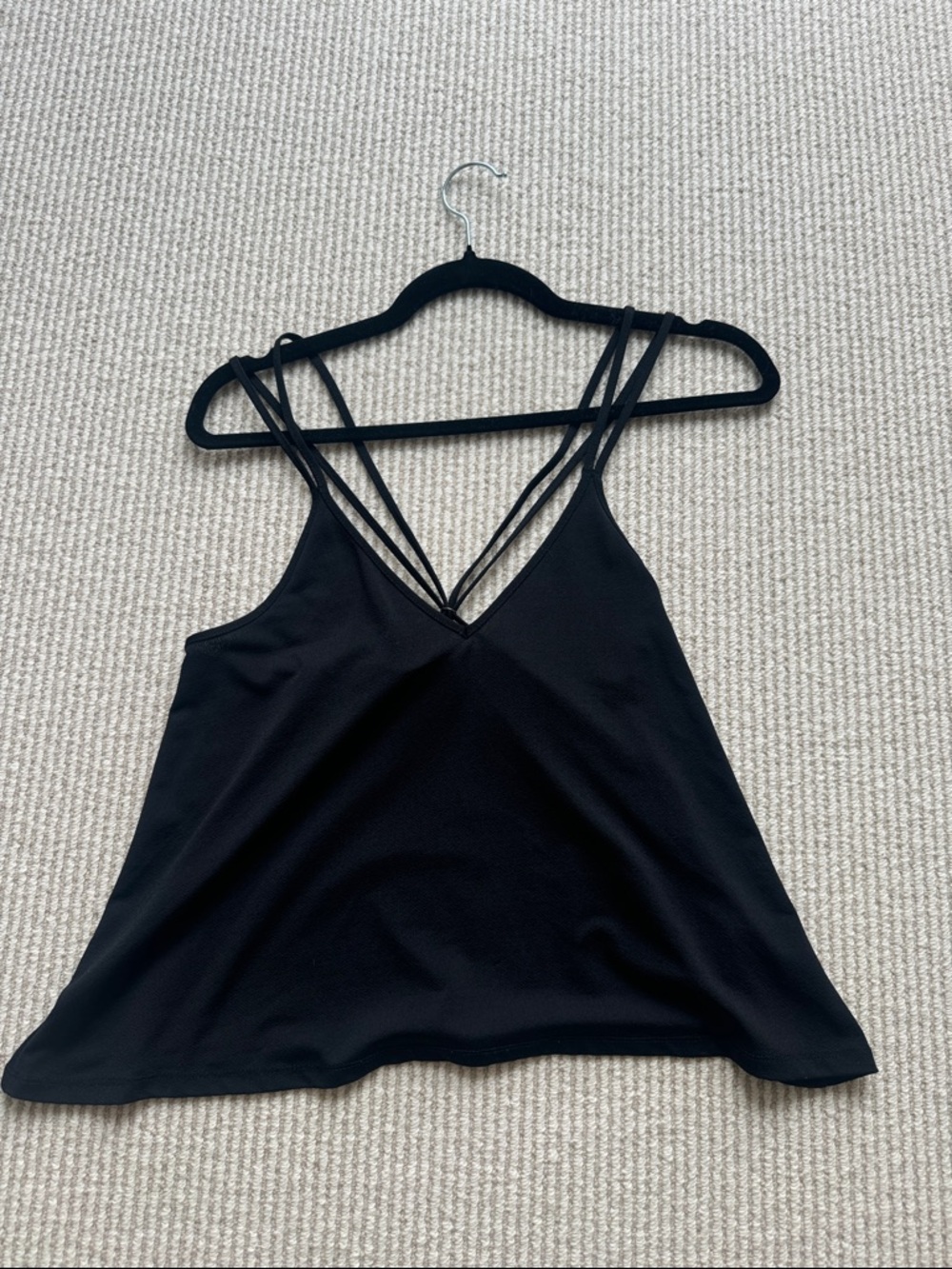 Topshop Black Strappy V-Neck Cami